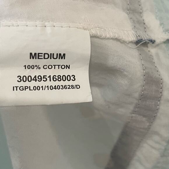 Bombay Paisley Blue White Embroidered Boho Tunic Dress Size Medium - Picture 7 of 7